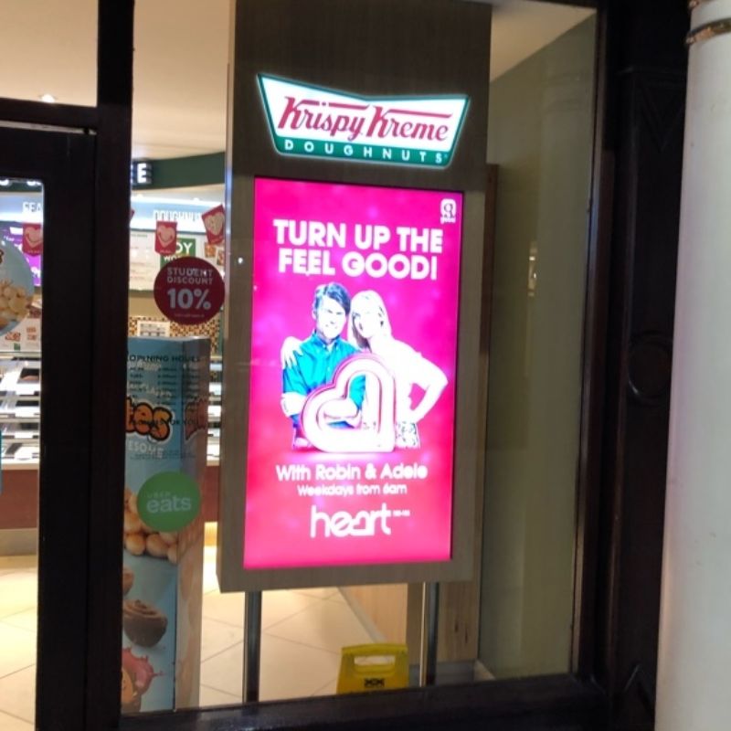 Krispy Kremes Stores - Data and Power Installation For Screens Gallery Image - London Electrical.com Ltd.